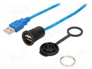 Adapter cable; USB A socket,USB A plug; 1310; USB 2.0; IP65; 1m ENCITECH