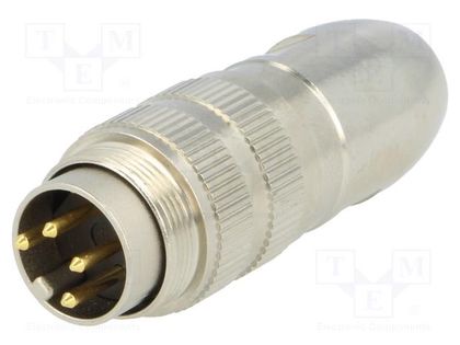 Connector: M16; plug; male; soldering; for cable; PIN: 4; 5A; 250V LUMBERG 0332-04