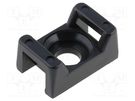 Holder; screw; black; L: 15.2mm; Width: 9.7mm; cable ties ESSENTRA