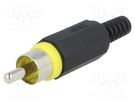 Plug; RCA; male; with strain relief; straight; soldering LUMBERG