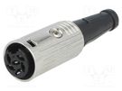 Plug; DIN; female; PIN: 6; Layout: 240°; straight; for cable; 34V; 2A DELTRON