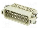 Connector: HDC; contact insert; male; Han® A; PIN: 16; 16+PE; 16A HARTING
