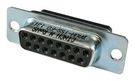 D SUB SHELL, RCPT, 15POS, METAL