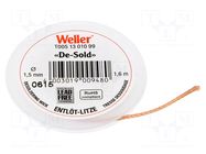 Tape: desoldering; W: 1.5mm; L: 1.6m; wick WELLER