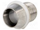 LED holder; 8mm; chromium; brass; concave; L2: 11.5mm HEBEI