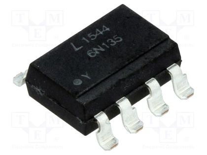 Optocoupler; SMD; Ch: 1; OUT: transistor; Uinsul: 5kV; Uce: 20V; reel LITEON 6N135S-TA1-L