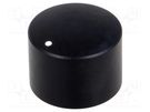 Knob; with pointer; aluminium,thermoplastic; Øshaft: 6mm; black CLIFF