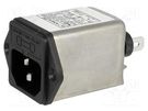 Connector: AC supply; socket; male; 6A; 250VAC; IEC 60320; C14 (E) YUNPEN ELECTRONIC