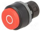 Switch: push-button; 22mm; Stabl.pos: 1; red; none; IP66; prominent ABB