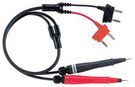 PIN TIP TEST LEAD, 860MM, 60VDC, BLK/RED