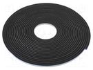 Tape: sealing; W: 6mm; L: 12m; Thk: 6mm; black; acrylic; PVC foam; 170% SCAPA