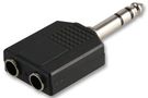 ADAPTER, STEREO 6.35MM PLUG-RCPT