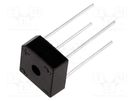Bridge rectifier: single-phase; Urmax: 400V; If: 6A; Ifsm: 150A DC COMPONENTS