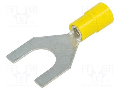 Tip: fork; M10; Ø: 10.5mm; 4÷6mm2; crimped; for cable; insulated BM GROUP BM00344
