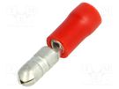 Terminal: round; male; Ø: 4mm; 0.25÷1.5mm2; crimped; for cable; red BM GROUP