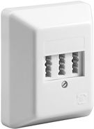 3x TAE-NFN Wall Plate, white - with screw connection