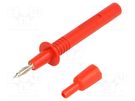 Probe tip; 36A; red; Tip diameter: 4mm; Socket size: 4mm ELECTRO-PJP