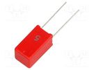 Capacitor: polyester; 1uF; 63VAC; 100VDC; 5mm; ±5%; 7.2x13x7.2mm WIMA
