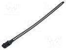 Cable tie; multi use; L: 340mm; W: 11mm; polyurethane; 123N; black HELLERMANNTYTON