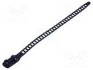 Cable tie; multi use; L: 260mm; W: 11mm; polyurethane; 123N; black HELLERMANNTYTON