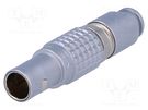 Connector: circular; 0B; plug; male; PIN: 2; soldering; for cable LEMO