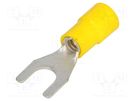 Tip: fork; M6; Ø: 6.3mm; 4÷6mm2; crimped; for cable; insulated BM GROUP