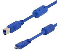 CABLE, USB 3.0 B-MICRO B PLUG, 1.5M, BLU