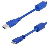 CABLE, USB 3.0 A-MICRO B PLUG, 0.75M/BLU