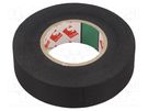 Tape: textile; W: 19mm; L: 30m; Thk: 0.14mm; rubber; black; -40÷125°C SCAPA