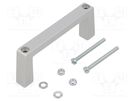 Handle; aluminium; grey; H: 40mm; L: 102mm; W: 12.2mm MENTOR