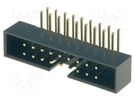 Socket; IDC; male; PIN: 18; angled 90°; THT; gold-plated; 2mm; black Amphenol Communications Solutions