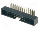 Socket; IDC; male; PIN: 24; angled 90°; THT; gold-plated; 2mm; black Amphenol Communications Solutions
