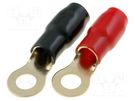 Terminal: ring; M8; 35mm2; gold-plated; insulated; red and black 4CARMEDIA
