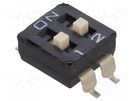 Switch: DIP-SWITCH; Poles number: 2; ON-OFF; 0.1A/50VDC; Pos: 2 DIPTRONICS