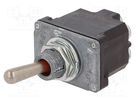 Switch: toggle; Pos: 2; DPDT; ON-ON; 6A/230VAC; 20A/28VDC; -40÷71°C HONEYWELL