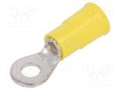 Tip: ring; M4; Ø: 4.32mm; crimped; for cable; insulated; tinned KEYSTONE