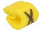 Markers; Marking: X; 2÷5mm; PVC; yellow; -65÷105°C; leaded; HGDC2-5 HELLERMANNTYTON