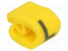 Markers; Marking: L; 2÷5mm; PVC; yellow; -65÷105°C; leaded; HGDC2-5 HELLERMANNTYTON