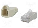 Plug; RJ45; PIN: 8; Cat: 5e; shielded,with protection; gold-plated LOGILINK