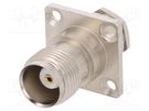Socket; TNC; female; 50Ω; RG58; clamp; for panel mounting; PTFE UNICON