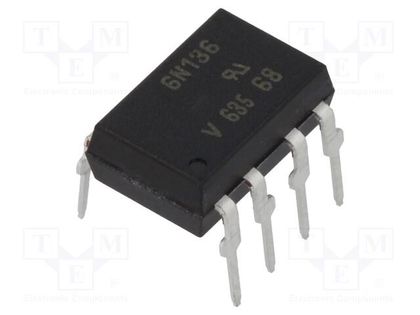 Optocoupler; THT; Ch: 1; OUT: transistor; Uinsul: 5.3kV; 1Mbps; DIP8 VISHAY 6N136-VIS