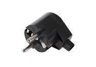 Black Angled Grounded Plug WT-20-2