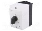 Switch: reversing cam switch; Stabl.pos: 3; 20A; 1-0-2; in housing EATON ELECTRIC