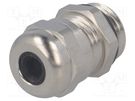 Cable gland; PG7; IP68; brass; Body plating: nickel HUMMEL
