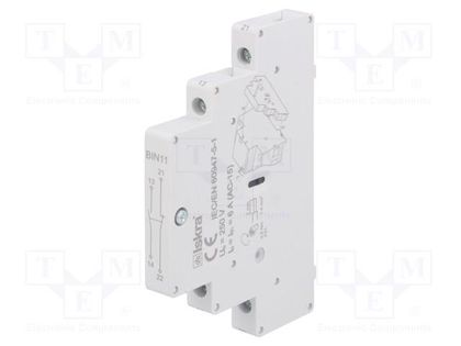Relays accessories: auxiliary contacts; NC + NO; max.250VAC ISKRA BIN11