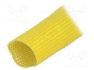 Insulating tube; fiberglass; yellow; -30÷155°C; Øint: 22mm; L: 50m FAVIER