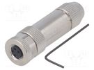 Connector: M8; female; PIN: 4; straight; shielded; for cable; plug TE Connectivity
