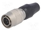 Connector: circular; HR10; push-pull; plug; 2A; silver plated; male HIROSE