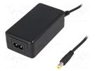 Power supply: switched-mode; 5VDC; 4A; Out: 5,5/2,1; 20W; 90÷264VAC SUNNY