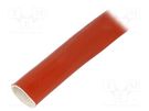 Insulating tube; fiberglass; brick red; -60÷250°C; Øint: 20mm FAVIER